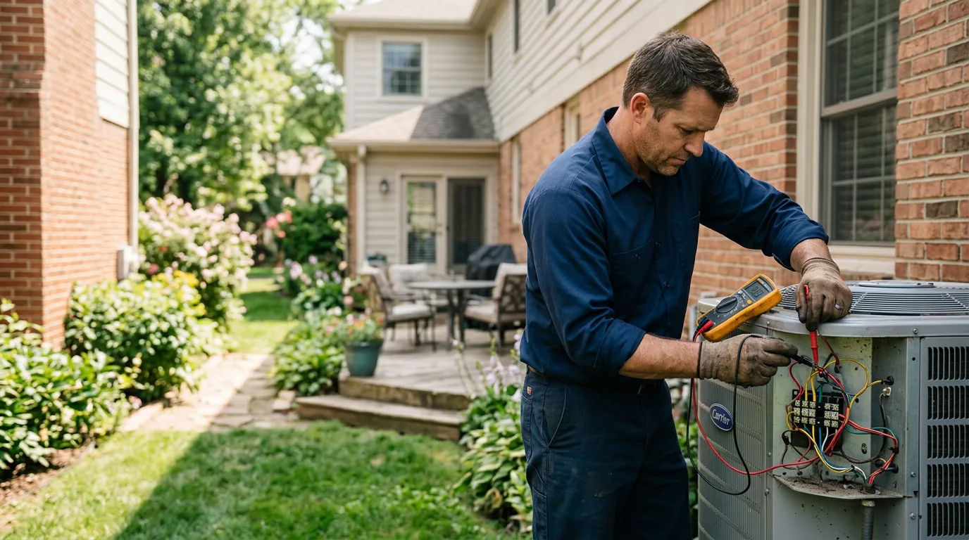 HVAC technician working near Van Vleck, TX